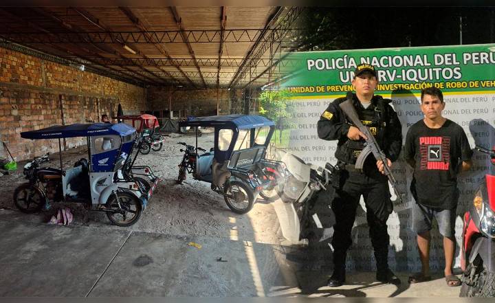 Iquitos: cae alias 'Puma' y recuperan 12 vehículos robados en depósito clandestino