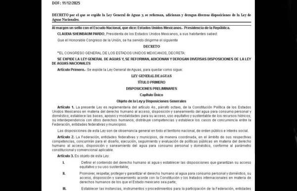 Promulgan polémicas leyes de aguas