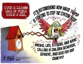 Cartoon: Even a cuckoo clock ...