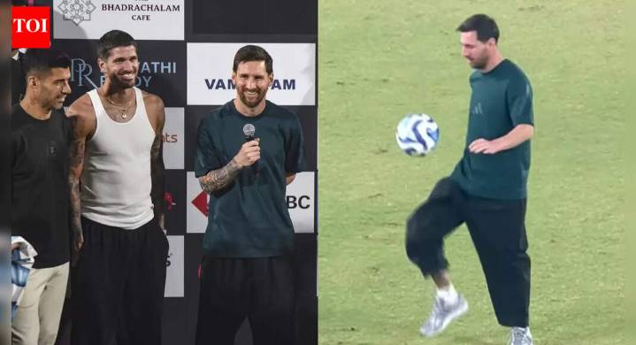 Smiles, photos, and football: Hyderabad sets things right for Lionel Messi after Kolkata mess; GOAT India Tour back on track