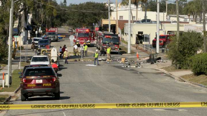 Downtown Eustis Shop Destroyed in Explosion; One Critically Injured