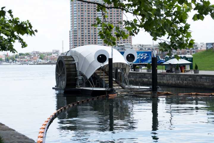 Baltimore's googly-eyed Mr. Trash Wheel gobbles tons of river junk