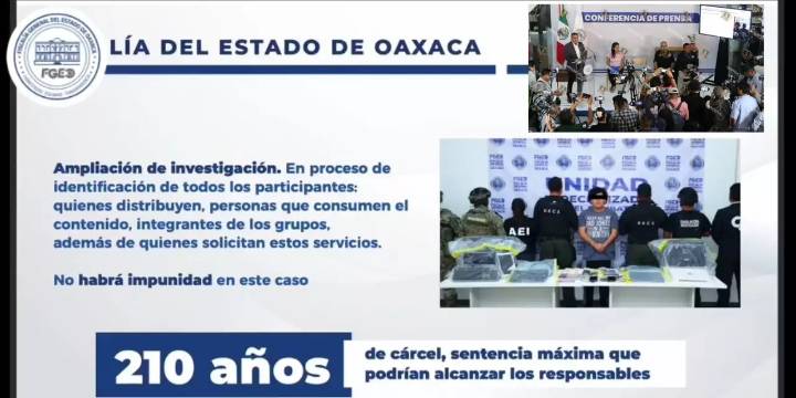 Cae red de pornografía infantil en Oaxaca: Fiscalía decomisa más de 50 mil imágenes y detiene a un presunto operador