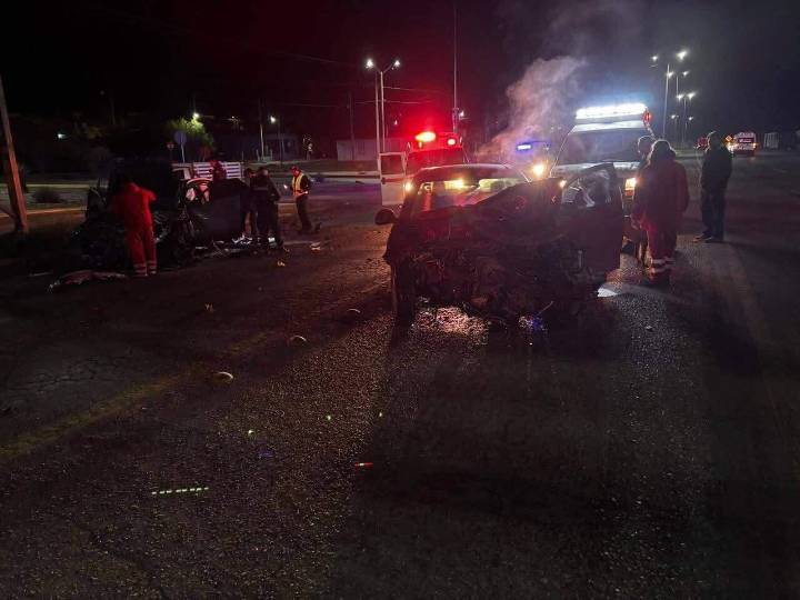 Aparatoso accidente en la 57 dos personas resultas heridas