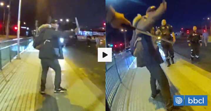 VIDEO | Atacan con cuchillo en la cabeza a inspector municipal de Independencia: agresor fue detenido