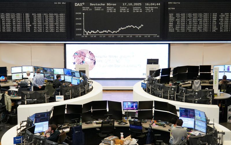 European shares little changed; Bayer surges on Trump administration backing