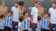 Bollywood Kareena Kapoor Khan Meets Football Legend Lionel Messi in Mumbai With Sons Taimur and Jehangir; Adorable Fan Moment With the ‘G.O.A.T’ (Watch Video)