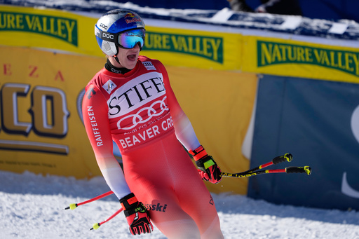 Swiss ski racer Marco Odermatt wins World Cup downhill opener, Ryan Cochran