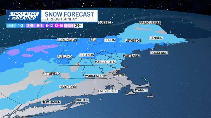 Winter storm forecast: Snow, cold weather in Mass. this weekend