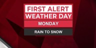 Rain switches to snow Monday