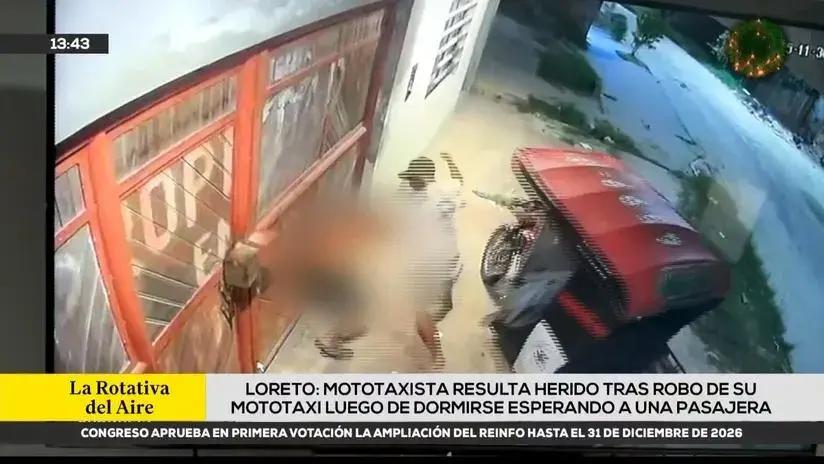 Loreto: mototaxista resultó herido tras sufrir el robo de su vehículo luego de quedarse dormido esperando a una pasajera