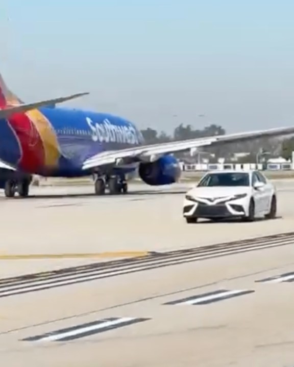 Stunned workers witness driver speeding down busy airport taxiway in O.C.