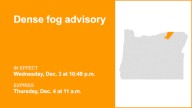 Dense fog advisory affecting Foothills of the Northern Blue Mountains of Oregon until Thursday midday