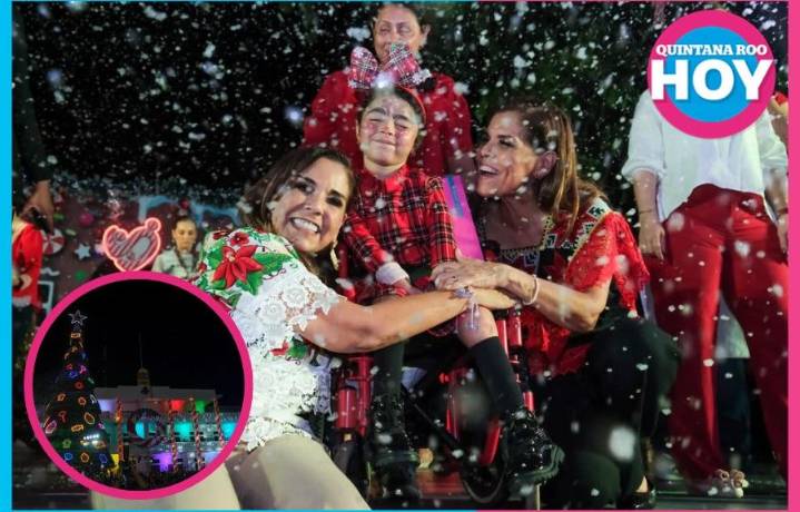 Mara y Vero Lezama celebran el inicio de la Navidad en Chetumal
