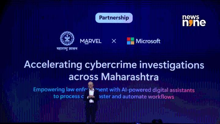 Satya Nadella unveils MahaCrimeOS AI for Maharashtra cybercrime cases
