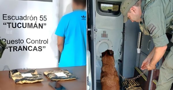Iba en colectivo desde Salta a Neuquén y lo detuvieron con droga en el baño