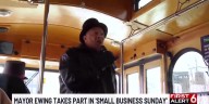 Omaha mayor rides trolley to support small businesses impacted by streetcar construction