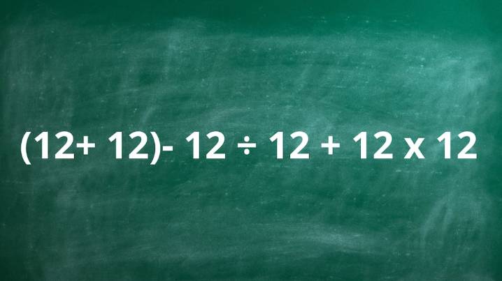 ¿Cuánto es (12+ 12)- 12 ÷ 12 + 12 x 12? La cuenta matemática que pone a prueba a los genios