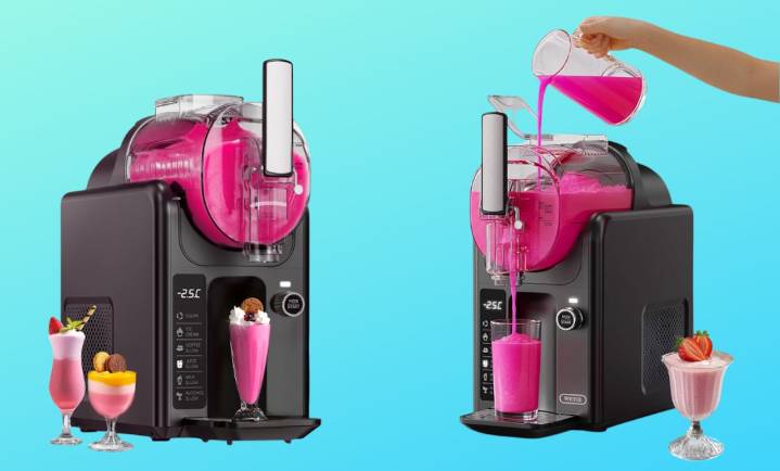 Amazon’s 5-star WETIE 82oz Slushie Machine crafts a wide array of frozen drinks