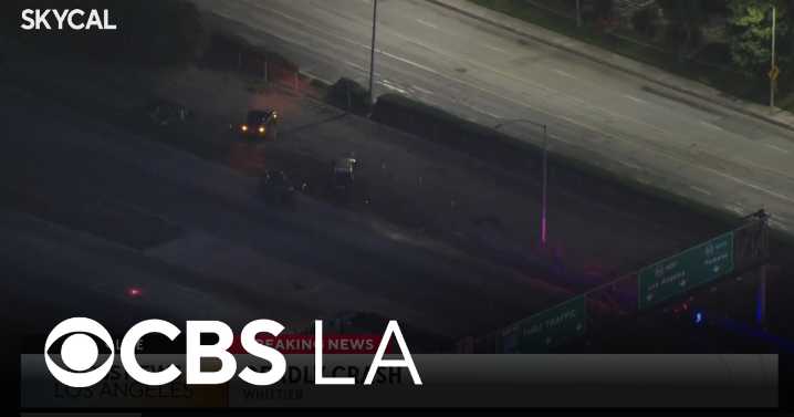 Deadly crash involving big rig closes lanes of 605 Freeway in Whittier