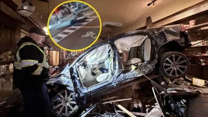 Anciano de 90 años se estrelló a más de 100 km/h contra un café de California [VIDEO]