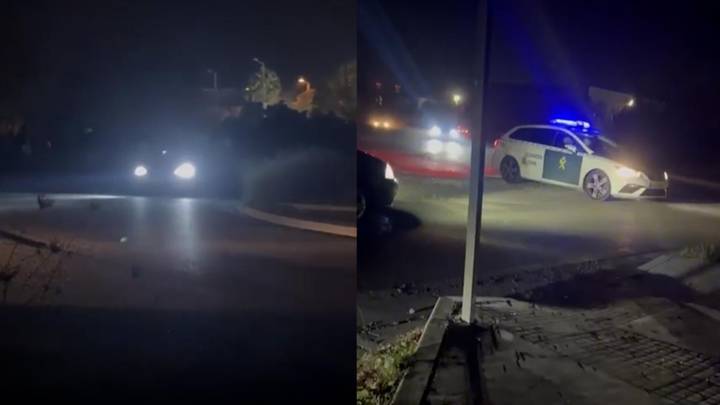 La Guardia Civil irrumpe por sorpresa en carreras ilegales de coches en un polígono de Palma