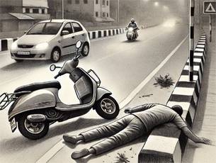 Manipal: Student dies after scooter crashes into divider; pillion rider injured