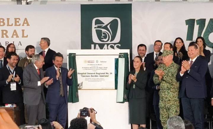 Inaugura Claudia Sheinbaum Hospital Carmen Serdán en Puebla