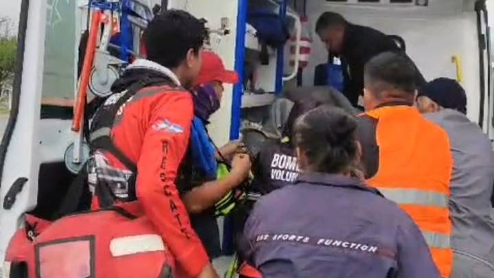 Peregrino santiagueño se descompensó en plena Ruta 38 y tuvo que ser asistido