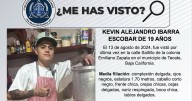 Se busca a Kevin Alejandro Ibarra Escobar de 19 años