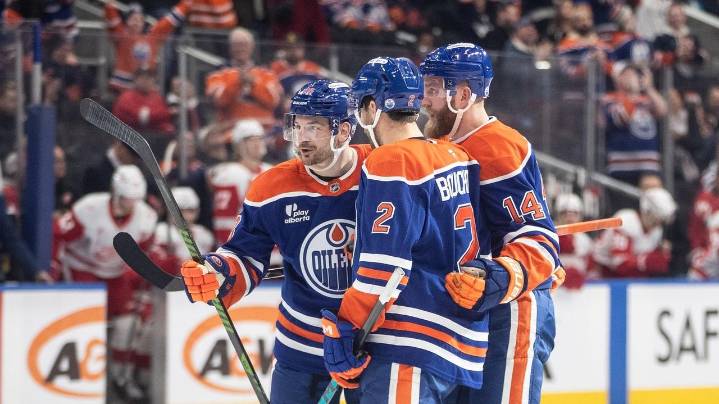 Hyman has 3 goals, McDavid gets 4 assists as Oilers beat Red Wings 4