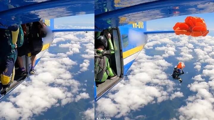 Watch: Australian Skydiver Left Hanging From Plane’s Tail At 15,000 Feet After Parachute Gets Stuck