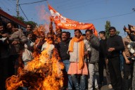 J&K Medical College row: Rashtriya Bajrang Dal protests in Jammu, seeks reservation for Hindus