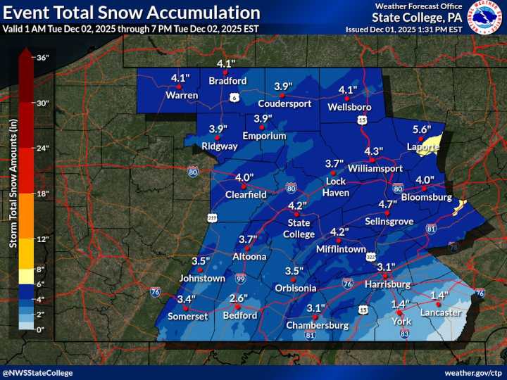 Pa. Weather: How much snow should we expect?