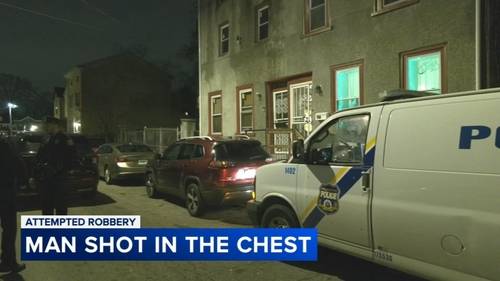 Man shot in the chest during attempted robbery in Philadelphia's East Mount Airy neighborhood
