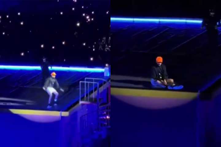 Bad Bunny se cayó durante su primer concierto en México