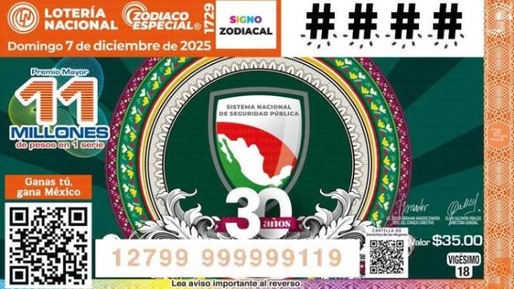 Tres décadas del Sistema Nacional de Seguridad Pública celebrados en billete conmemorativo de Lotería Nacional