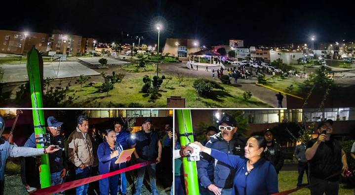 Iluminan punto de convivencia vecinal entre Nuevo Tulancingo y Los Pinos