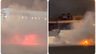 El impresionante incendio de un avión lleno de pasajeros generó pánico en aeropuerto de Brasil, este es el video