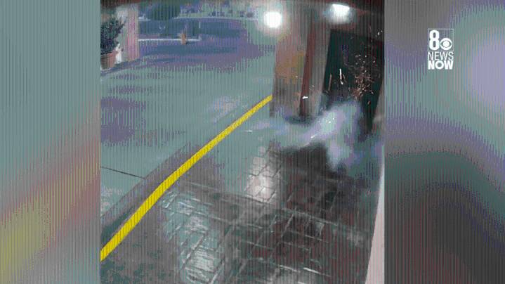 Video shows homemade bomb exploding near Las Vegas Strip