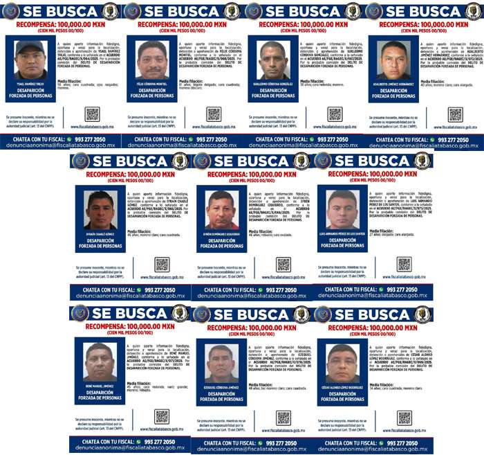 Ofrecen recompensas por policías presuntamente relacionados a desaparición de personas