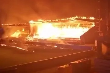'This is shocking' - Teenagers arrested for setting club stadium on fire after relegation