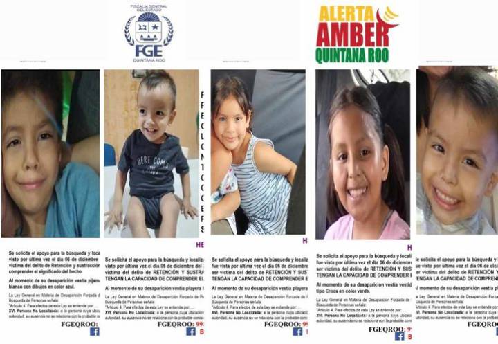 FGE Quintana Roo emite Alerta Amber para cinco menores desaparecidos en Cancún