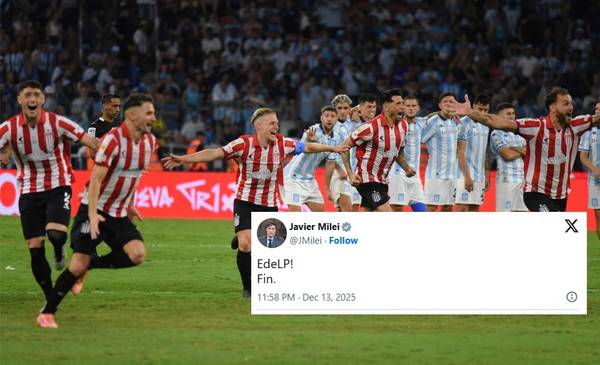 "EdeLP! Fin": el festejo de Milei tras la consagración de Estudiantes en el Torneo Clausura