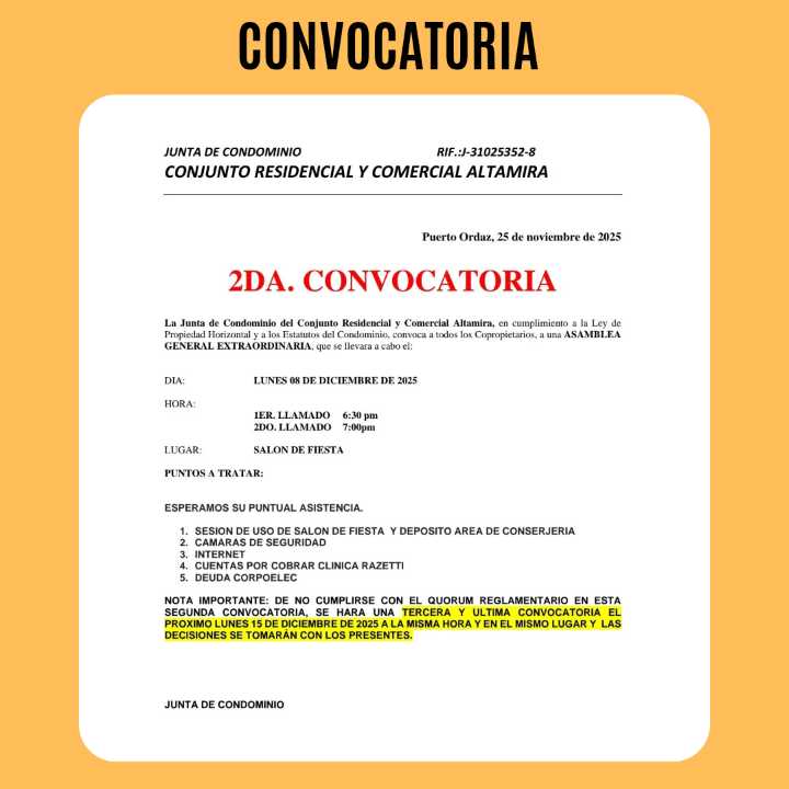 CONVOCATORIA