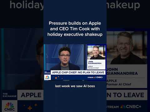 Pressure builds on Apple and CEO Tim Cook with holiday executive shakeup