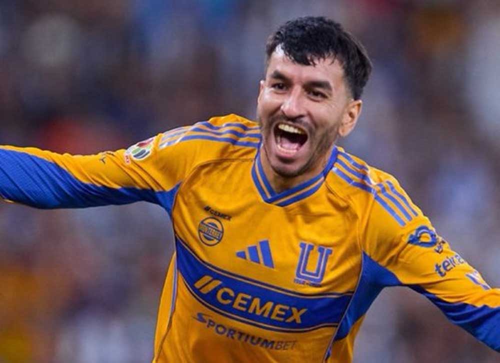 El argentino Ángel Correa le da el empate a Tigres UANL ante Cruz Azul