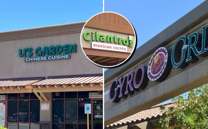 Which 5 restaurants got violations in the latest 20 food inspections?