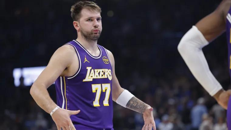 Why is Luka Dončić missing the Lakers game in Toronto on Thursday?