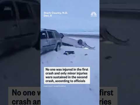 A deputy was almost hit by a highway rollover while responding to an earlier crash in North Dakota